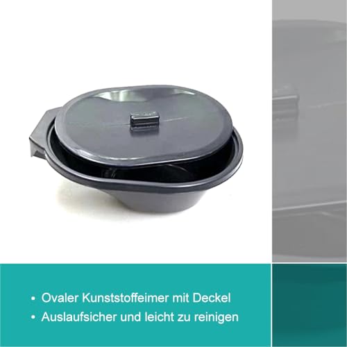 Akriva Toilettenstuhl mit Eimer, höhenverstellbarem Sitz und Rückenlehne，rutschfeste Füße, extra gepolsterter Sitz, WC Stuhl für Senioren & Pflege, Blau
