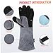 VOSAREA 1Pair Welding Gloves for Men High Temp Resistant Grilling Fireplace Hand Protectors Extended Wrist Protection Reinforced Stitching Enhanced Grip for Precise Tool Control