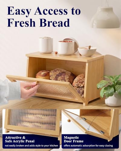 Kitsure-Wooden-Bread-Box-for-Kitchen-Countertop-1-Tier-Bamboo-Large-Capacity-Kitchen-Countertop-Organizer-Stylish-Bread-Storage-with-Window-Multi-functional-Container
