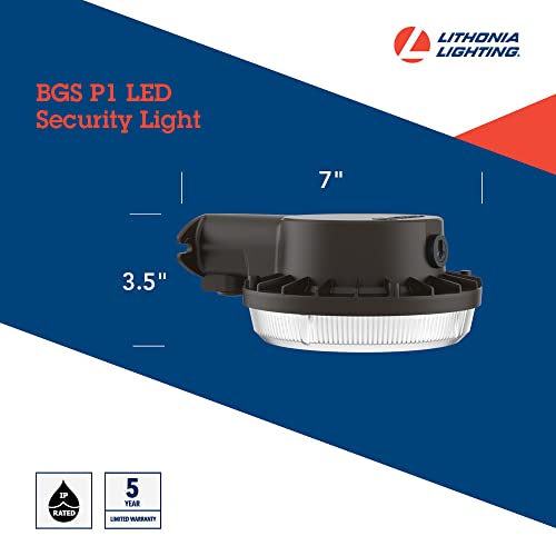 Lithonia Lighting Bgs P1 40K 120 Pe Ddb M2 Outdoor Led 4000K Photocell Security Light, Dark Bronze #TOP3
