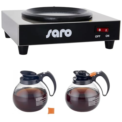 SARO - Calientaplatos modelo HP1 + Saro 213-3801 - Jarra de cristal (1,8 L)