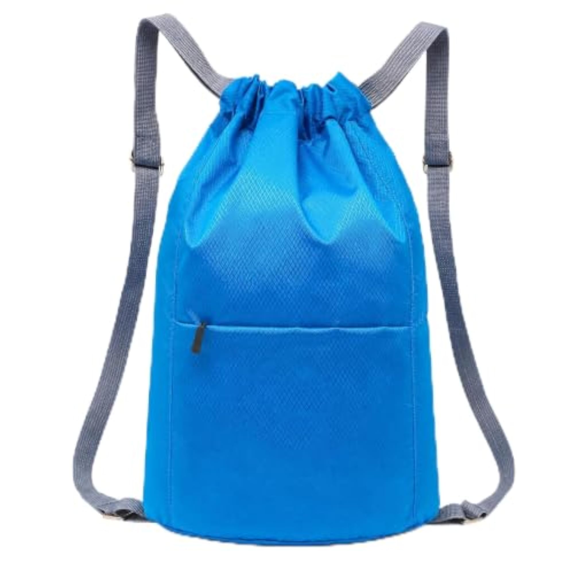 Waterproof Ocean Blue Drawstring Backpack for Daily Use