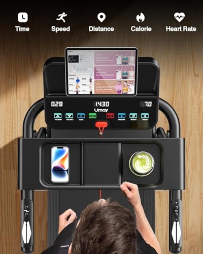 Image of 5-in-1 Walking Pad Treadmill with 15% /17% Manual /AUTO Incline, Quiet Under Desk Treadmills for Home & Office, Compact Foldable Treadmill with Handles and 3.0HP Brushless, 330 LBS Capacity
