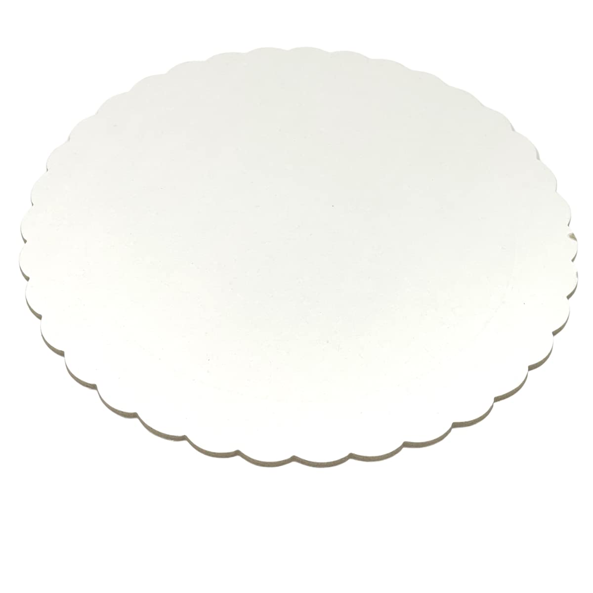 Decoraciondulce 10 x Discos/Bases Extrafuerte de 20cm X 3 Mm. Altura para pasteles (10 X Blanco)