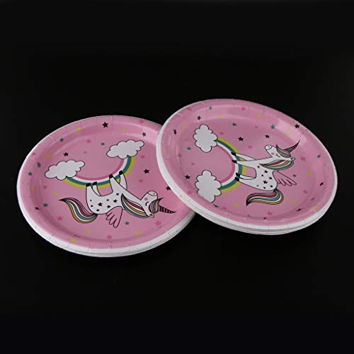 oshhni 12 Unidades de Papel de Aniversário para Crianças, Talheres para Festa de Unicórnio