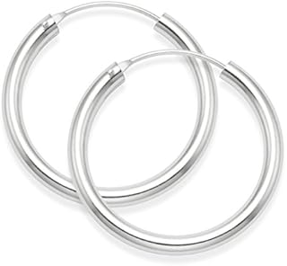 Sterling Silver thick Hoop Earrings - SIZE: 30mm x 3mm - Premium quality. 6276