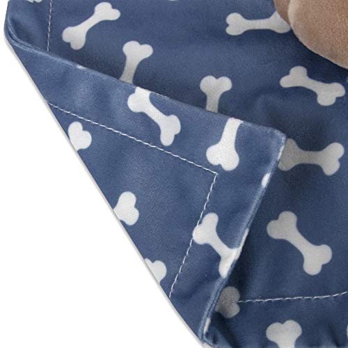 Image of Minky Animal Snuggler Lovey Blanket for Kids, Babies, Boys, Girls, Gender Neutral Security Blanket with Stuffed Animal