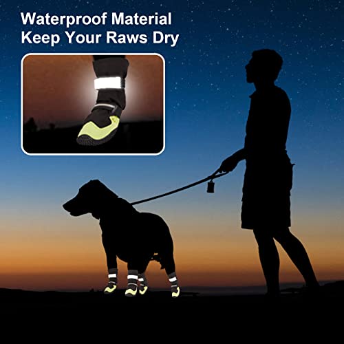 Anti-Slip Dog Snow Boots - Large Dogs Dog Shoes, Medium-Sized Dog Boots And Paw Protectors For Summer, Hot Summer Road,Rain Waterproof, Outdoor Walking, Indoor Hard Floor Non-Slip Soles #TOP6