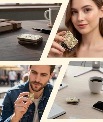 Image of Fidget Toys Adults, Fidget Slider Toys Metal Magnetic Fidgets Desk Toy, Stress Relief Toys Adults, Tools for Adults Mens Gifts for Him & Dad, Boyfriend