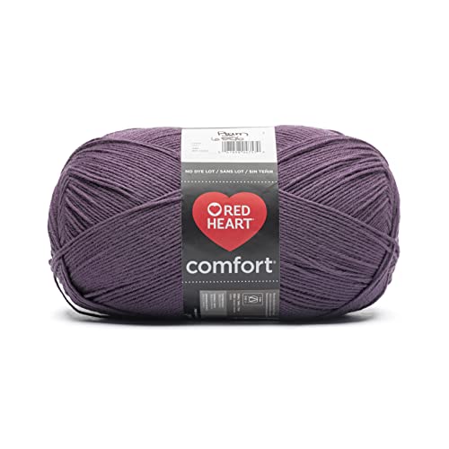 Image of Red Heart Comfort Yarn for Crocheting and Knitting, Plum, Single | #4 Medium Worsted Weight 100% Acrylic Knitting and Crochet Yarn for Blankets, Sweaters, Hats & Scarves, 867 yards, 454g /16oz