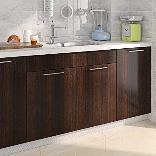FunStick Brown Walnut Wood Contact Paper for Cabinets Countertops Waterproof Wood Wallpaper Peel and Stick Rustic Wood Grain Contact Paper Self Adhesive Removable Wood Paper for Desk Thick 15.8\"x78.8\" - Thumbnail 2