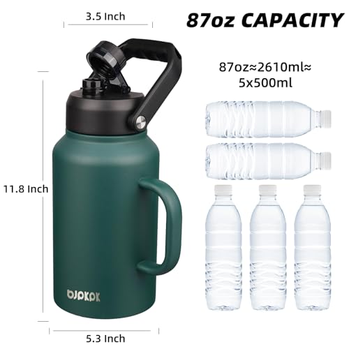 Image of BJPKPK 87oz Stainless Steel Water Bottle, Large Insulated Water Jug