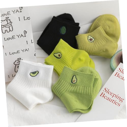 Calcetines Tobilleros Mujer cómodos de algodón con bordado creativo y corte bajo 3