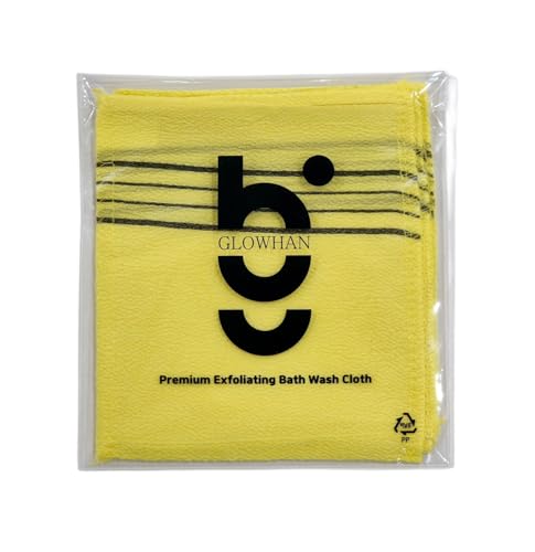 GLOWHAN - Korean Exfoliating Bath Towel Cloth (4-Pack) Deep Cleansing