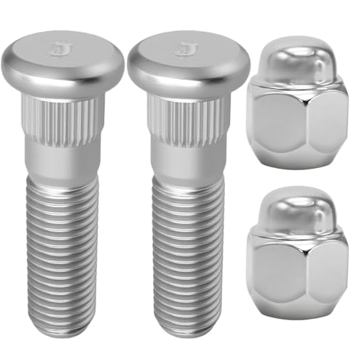 Lxsloet 2 Set Wheel Stud Bolt Kit Wheel Studs and Lug Nuts M12x1.5 Tire Bolts Lug Nuts Kit Rust-Proof Fastener Screw Rod for Santa Fe Sonata Kia Rio Sportage Replace OEM#52950-14140 52950-M1000