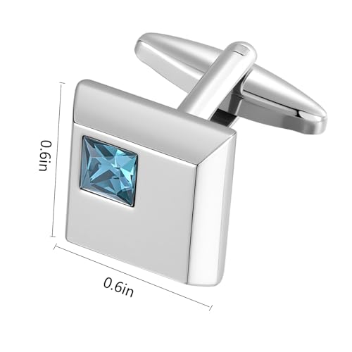 Image of Cufflinks for Men Classic Wedding Business Shirt Cuff Links Set Gifts with Box