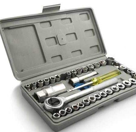 QUALIZA 40 In 1 Pcs Wrench Tool Kit & Screwdriver And Socket Set (MS-HMK-TOOL-01) Automobile Tool Box Set Socket Wrench Home Tool Kit Set (B0BTSBQRLW) Amazon Price History, Amazon Price Tracker