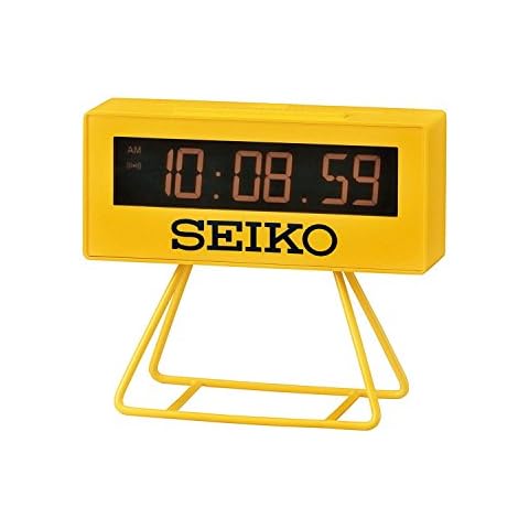 Seiko QHL062Y Yellow Sports Timing Clock Cover