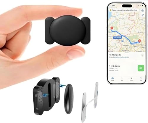 Mini GPS Tracker for Vehicles – Hidden Magnetic Car Tracker No SIM Card Required, Real-Time GPS Tracking devices for Kids, Car, Pets, Works (iOS Only) Find My, Vehicle Locator, tracker for car (1PCS)