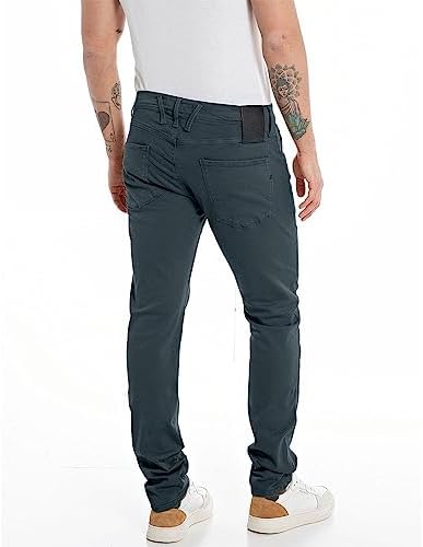 Replay Anbass Hyperflex Colour Xlite heren Jeans , 292 Avion Blue, 28W / 30L Replay Anbass Hyperflex Colour Xlite heren Jeans , 292 Avion Blue, 28W / 30L
