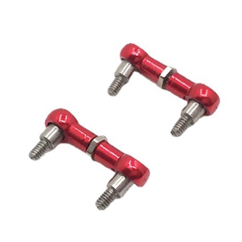 Metal Rear Ball Joint Rod Link Rod for Wltoys K969 K979 K989 K999 P929 P939 1/28 RC Car Upgrades Parts Accessories(Red)