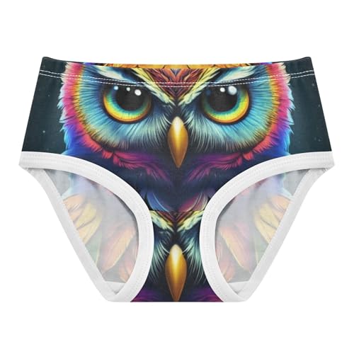 Toddler Underwear Floral 2t Cotton Panties Little Girl Animals Kids Undies Briefs Cool Colorful Owl Black