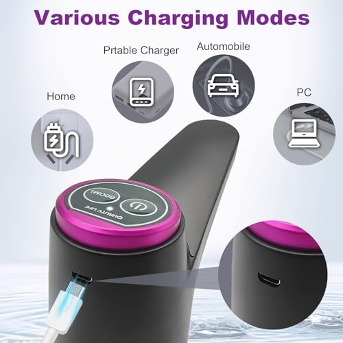 Wasserflaschen Pumpe, Elektrischer Wasserspender, USB-Lade Automatische Trinkwasserpumpe, 5 Gallonen Wasserflaschen Pumpe für Home Camping Office Küchen Schule mit Schläuchen,Ladekabel