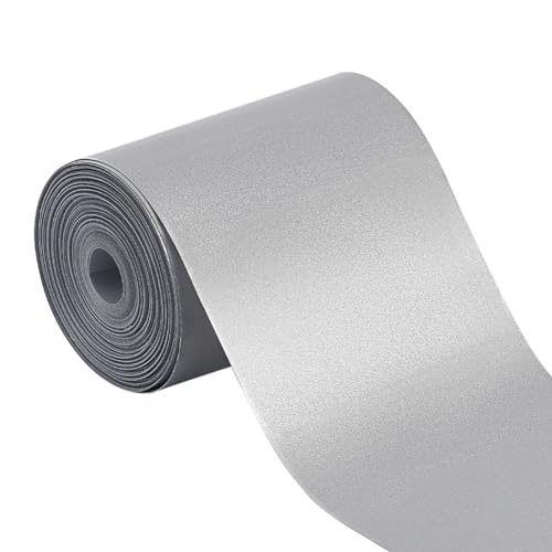 BENECREAT Cinta reflectante plateada de 10 x 50 mm termoadhesiva