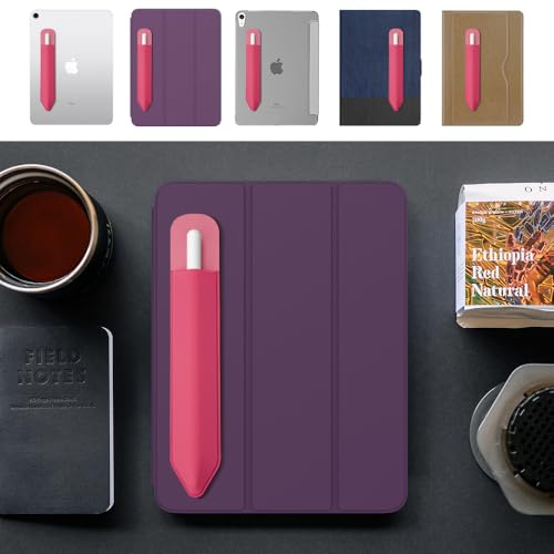Image of MoKo Adhesive Pencil Case Holder Sticker for Apple Pencil, Watermelon Red | Elastic Pencil Pocket Pouch, Adhesive Sleeve, Attached to iPad Case, For Pro /USB-C /1st /2nd Gen and Similarly Stylus Pens
