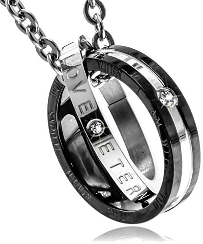 [ナピスト] ネックレス メンズ ステンレス 平あずき チェーン ブラック 276MAZ