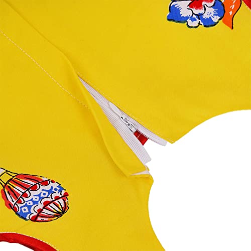 Image of Wish Karo Baby Girls Cotton Frock Causal Dress for Girls-Orange Dress - (ctn306)