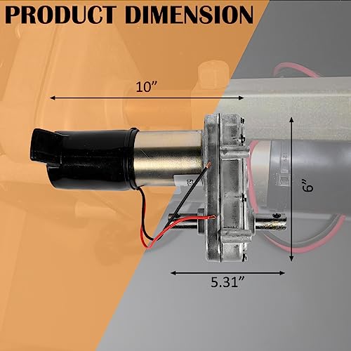 Image of 523900 RV Power Gear Slide Out Motor 12V Gearbox Motor Double Shaft Replaces 523143 523983 521976