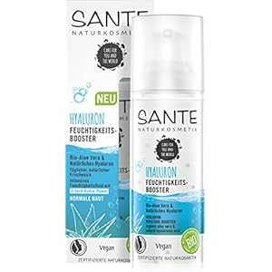 SANTE Naturkosmetik Feuchtigkeitspflege für normale Haut, Vegane Formel mit natürlichem Hyaluron und Bio-Aloe Vera…