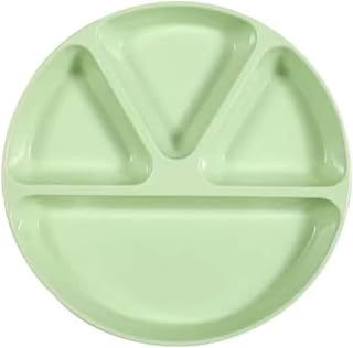 ランチプレート 仕切り皿 仕切りプレート 陶器製 食器皿 サービングプレート ディナー プレート 分割プレート 食器機対応 電子レンジ対応 サラダ皿 (グリーン)