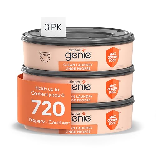 Diaper Genie Max Fresh Round Refills 3-Pack, Clean Laundry Scent