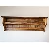 Quilt Rack Tapestry Shelf with Quilt Rod Blanket Display Shelf Quilt and Blanket Rack Wall Hanging Wood Towel Rack Stained