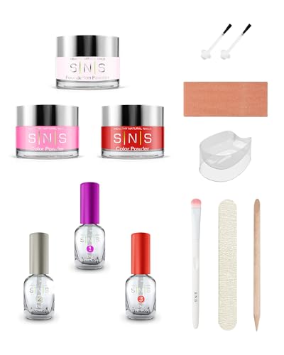 SNS Nail Dip Powder & Base Coat Nail Polish, Dip Powder Starter K...