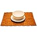 HANKEY Bamboo Place Mats, Dining Mat, Decoration for Table, Heat Insulation Hexagon Natural Color Set of 4 Eco-Friendly