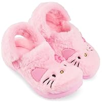 Hello Kitty Sanrio Clogs for Women, Teens, US 4–8, Slip On Faux Fur Lined Cozy Clogs with Back Strap, Warm Indoor House Shoes, Kawaii Gifts for Women (6/7 US, Pink Hello Kitty)