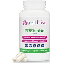 Just Thrive PREbiotic Capsules - Prebiotic Blend for Gut Health and Immune Support, 120 Caps