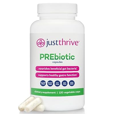 Just Thrive PREbiotic Capsules - Prebiotic Blend for Gut Health and Immune Support, 120 Caps