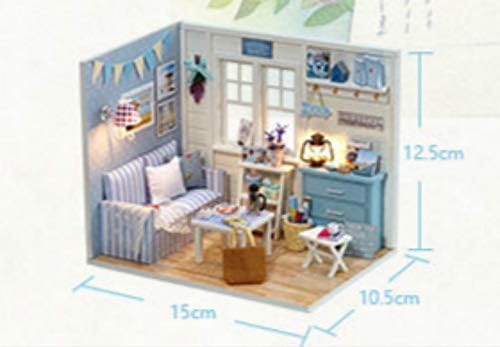 Miniatura 9 de Danni Muebles DIY Casa de muñecas de madera Miniatura Casa de muñecas Muebles Kit Puzzle hecho a mano Dollhouse Juguetes para niños regalos