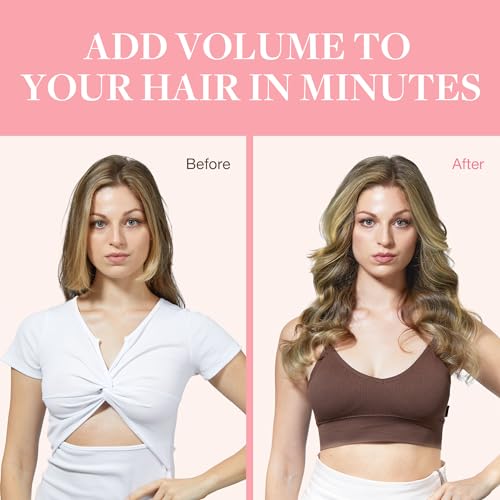 Image of GOO GOO Clip in Hair Extensions Real Human Hair, Remy Human Hair Extensions Clip ins for Women, Natural Human Hair, 22inch 120g 7Pcs, 3 /8 /613 Balayage Walnut Brown to Ash Brown and Bleach Blonde