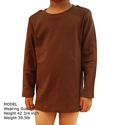 COUVER Youth Unisex Cotton Long Sleeve Crew Neck Tee Shirts3