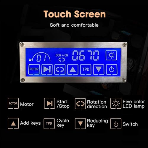 FENOKD Automatic Watch Winder Box LCD Touch Screen with Light Quiet Motor for Watches Display for Men Women Gift Large Capacity (A 6+0)