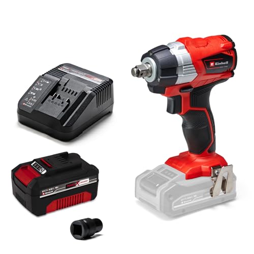 Einhell Llave de impacto de batería TE-CW 18 Li BL Power X-Change (18 V, ion litio, …