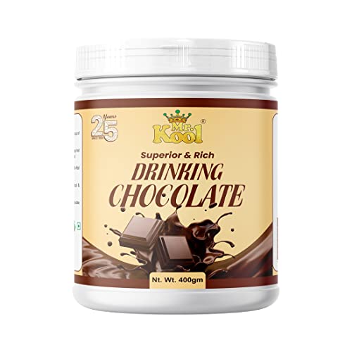 Image of Mr. Kool Drinking Chocolate Powder for Delicious Hot /Cold Chocolate Drink, Healthy Drink for Kids 400 Gm Jar