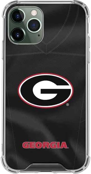Skinit Clear Phone Case Compatible with iPhone 12 Pro Max - Officially Licensed University of Georgia Logo Red Design