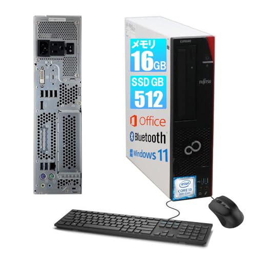 富士通 デスクトップPC i3 8100 16GB 500G SSD D588 Amazon.co.jp: 【整備済み品】デスクトップパソコン 富士通 D588