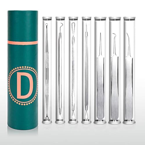 Blackhead Remover Acne Remover Whitehead Needle Pimple Blackhead Extractor Popper Tool kit Skin Care Tools Pimple Extractor Pimple Popper Facial Tools Nose Blackhead Remover 7cs